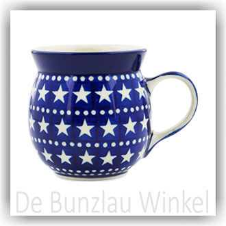 Bunzlau Bolle mok 240ml (1005) - Blue Stars (119)