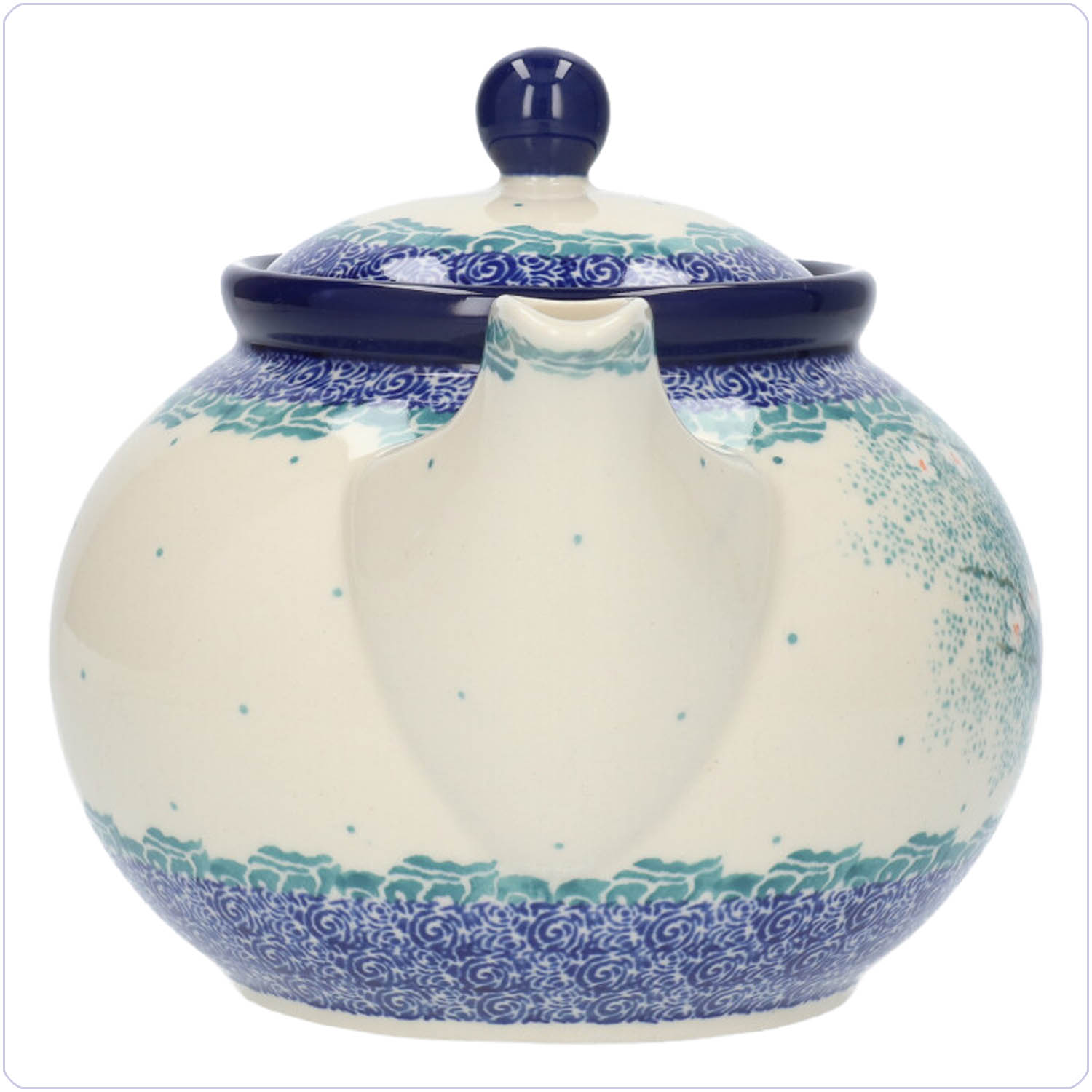 Bunzlau Theepot 1300 ml (101060) - Unikat Almond Blossom (3492)