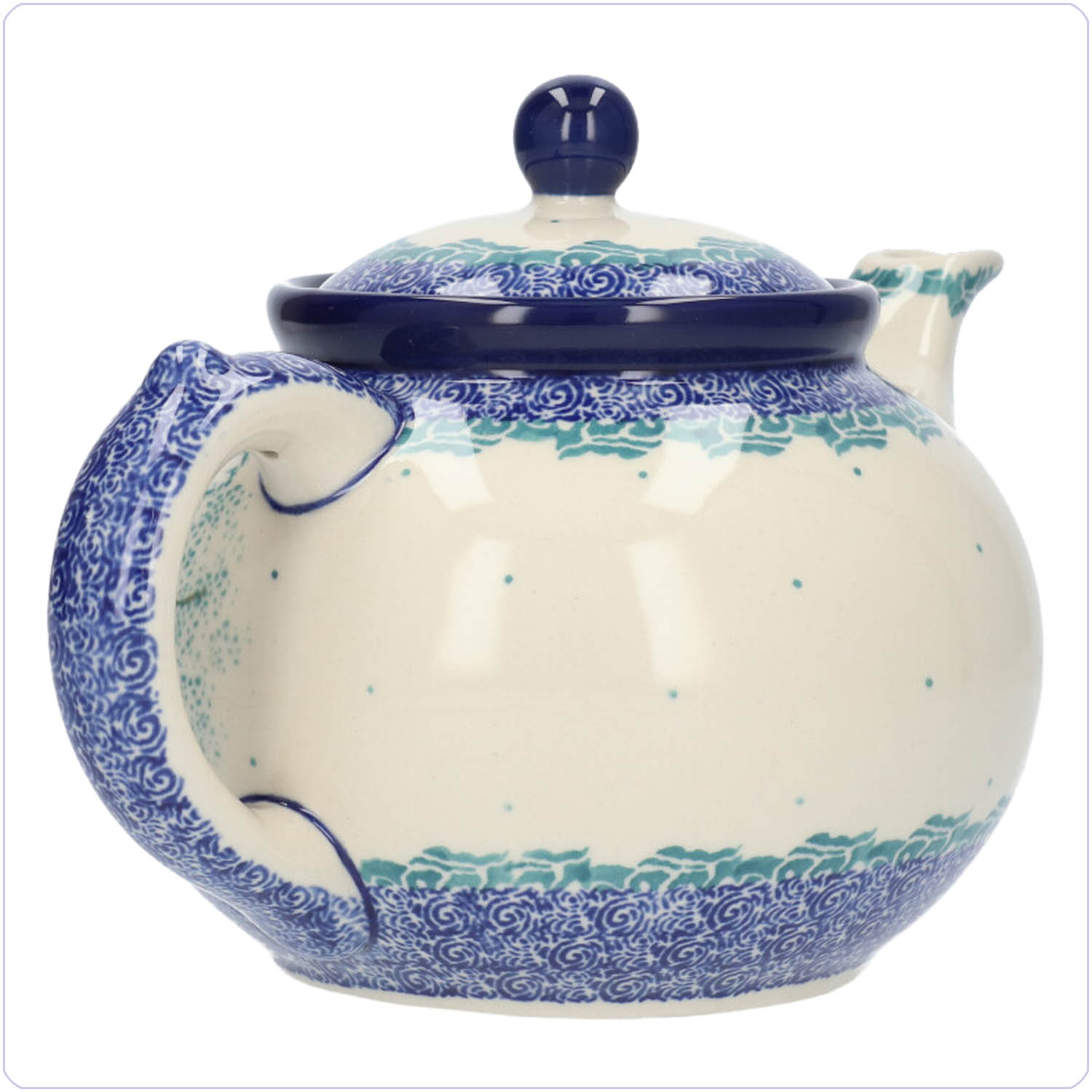 Bunzlau Theepot 1300 ml (101060) - Unikat Almond Blossom (3492)