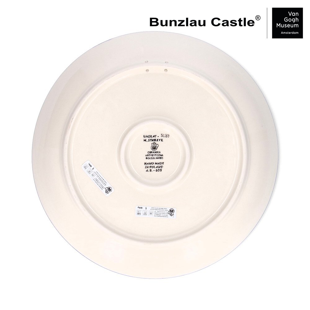 Bunzlau Bord / wandbord Ø32cm (101256) - Unikat Vincent's Flowers (5089)