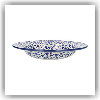 Bunzlau Diep bord met platte rand (1014) - Dancing Hearts (3411)