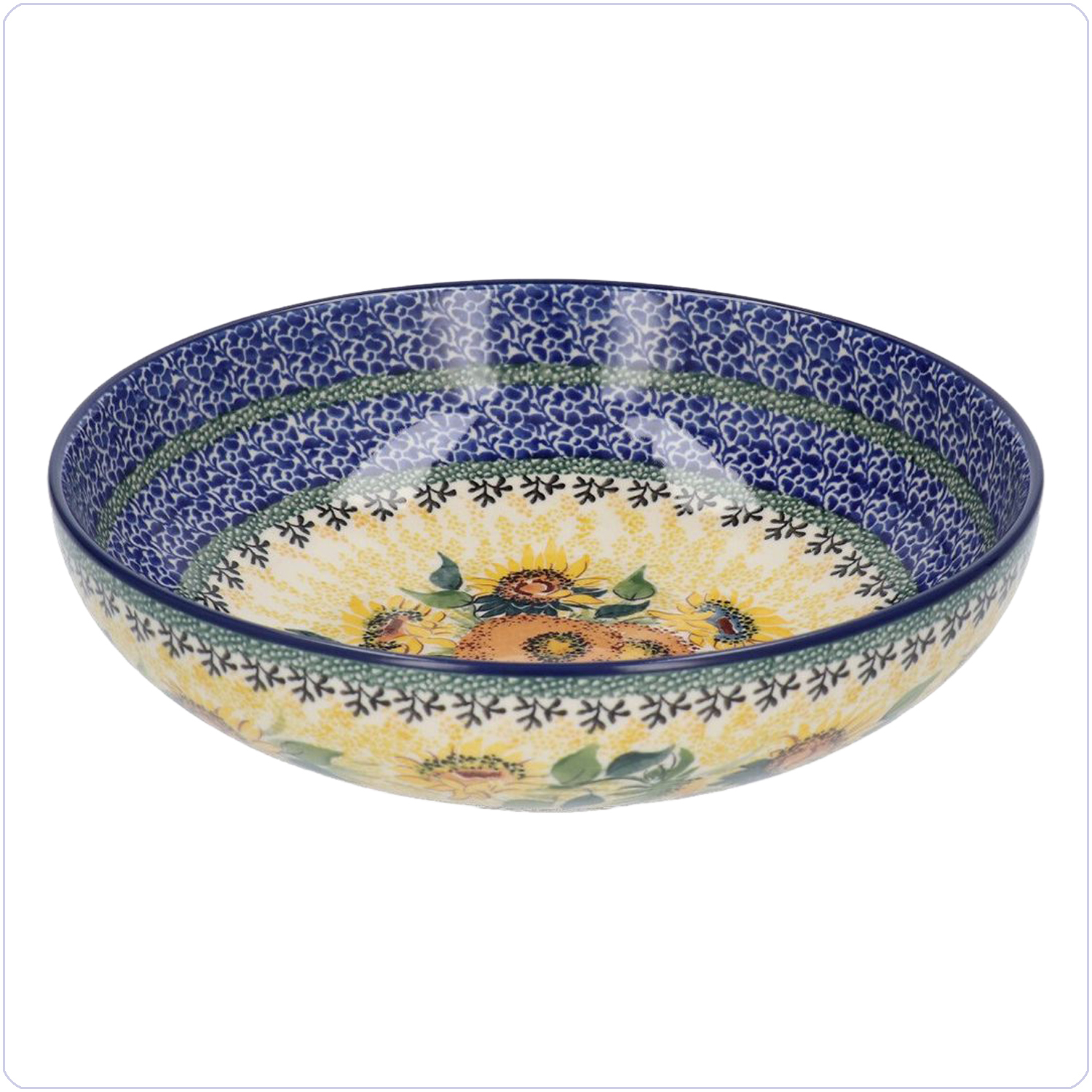 Bunzlau Schaal 1250ml Ø22,5 (102191) - Unikat Sunflowers (5085)