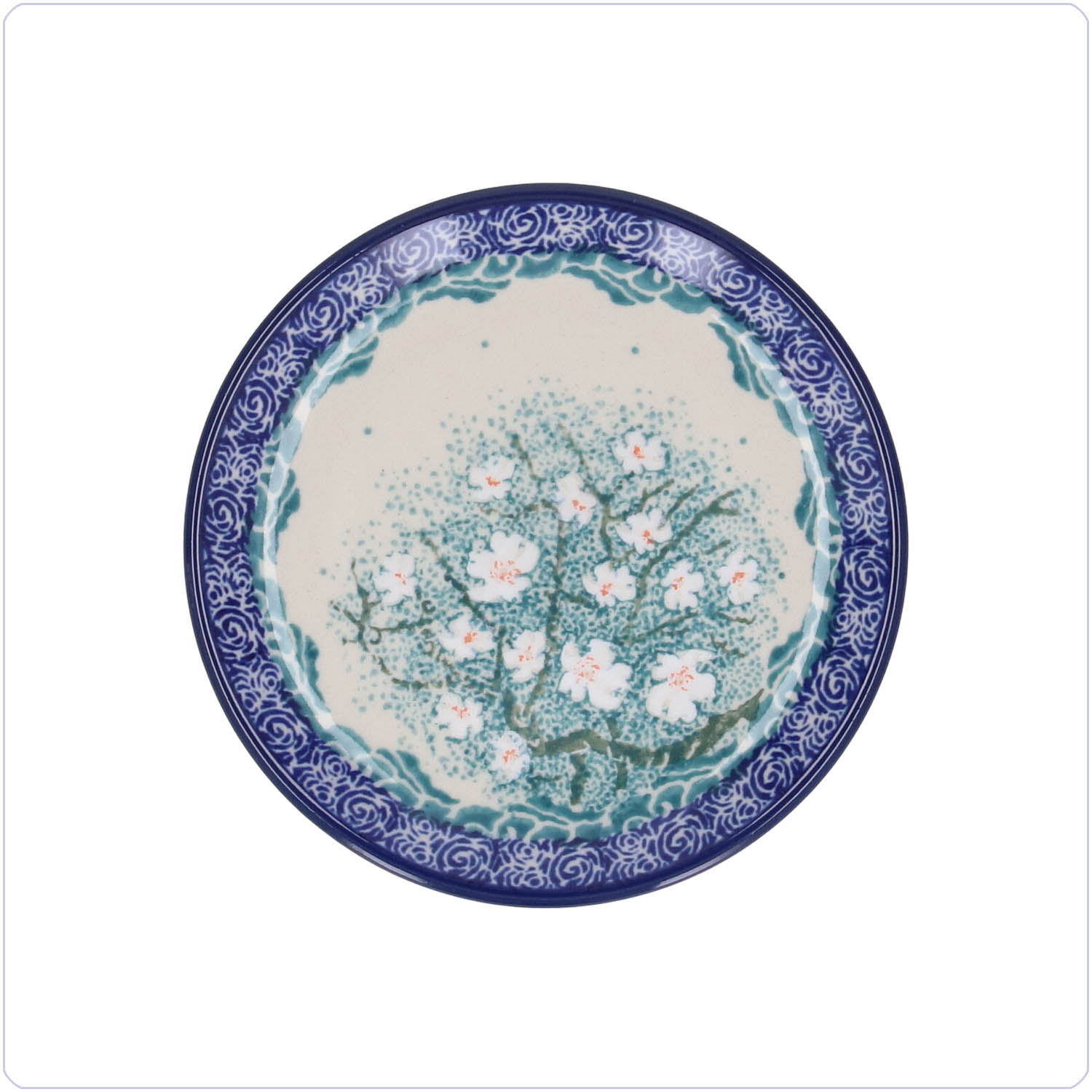 Bunzlau Cakebordje Ø12cm (102321) - Unikat Almond Blossom (3492)