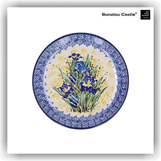 Bunzlau Cakebordje Ø12cm (102321) - Unikat Irises (5099)