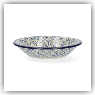 Bunzlau Diep bord zonder platte rand (1026) - Blue Olive (2506)
