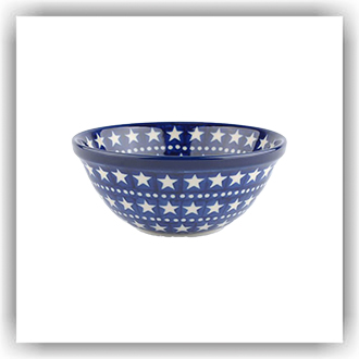 Bunzlau Diep bakje 450ml Ø14 (1059) - Blue Stars (119)