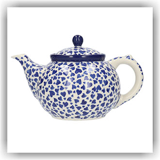 Bunzlau Theepot 1,3ltr (1060) - Dancing Hearts (3411)