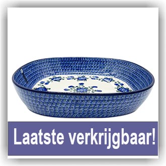 Bunzlau Ovenschaal rechthoekig afgerond - 35x32cm (1157) - Anemone (163)