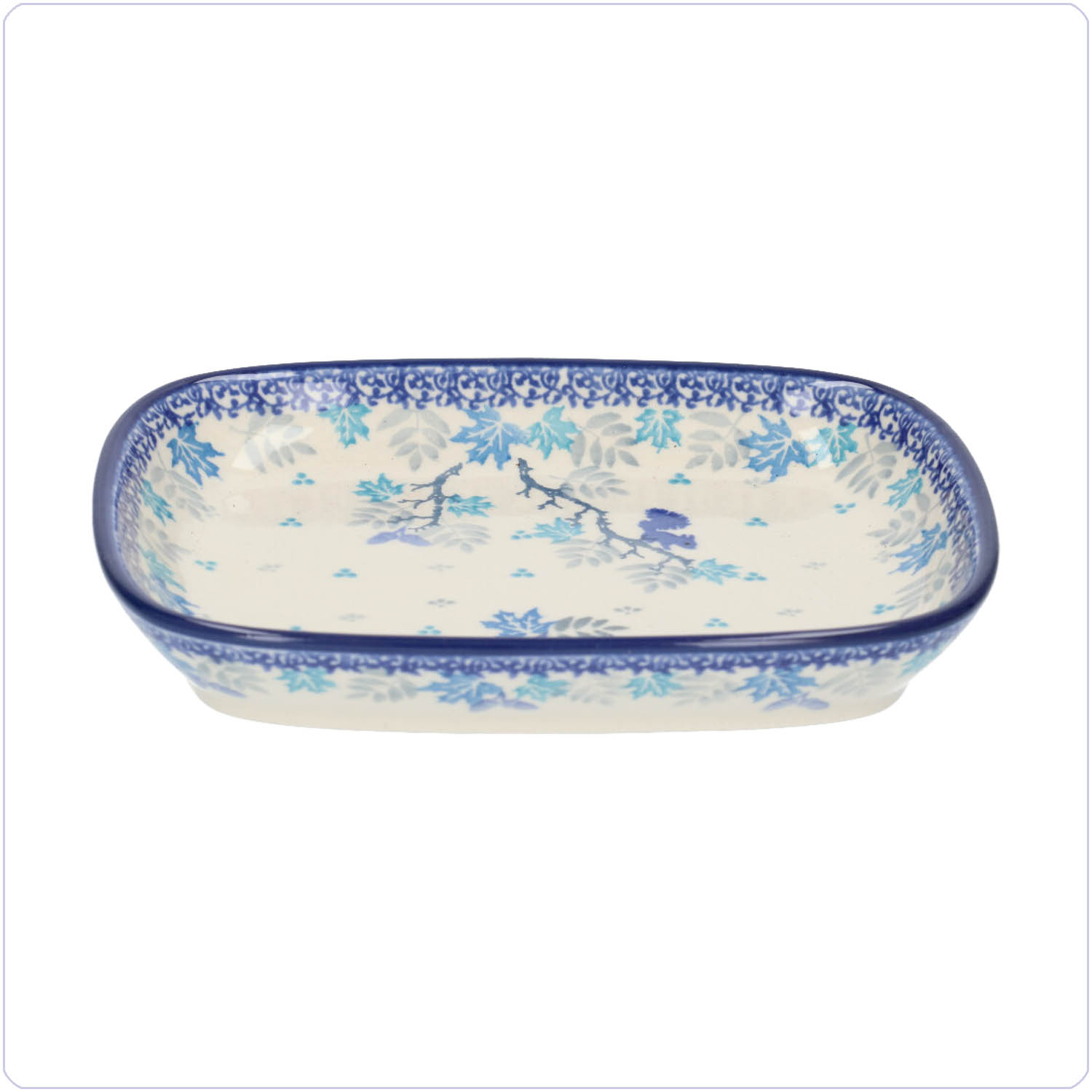 Bunzlau Rechthoekig schaaltje (1160) - Squirrels (3437)