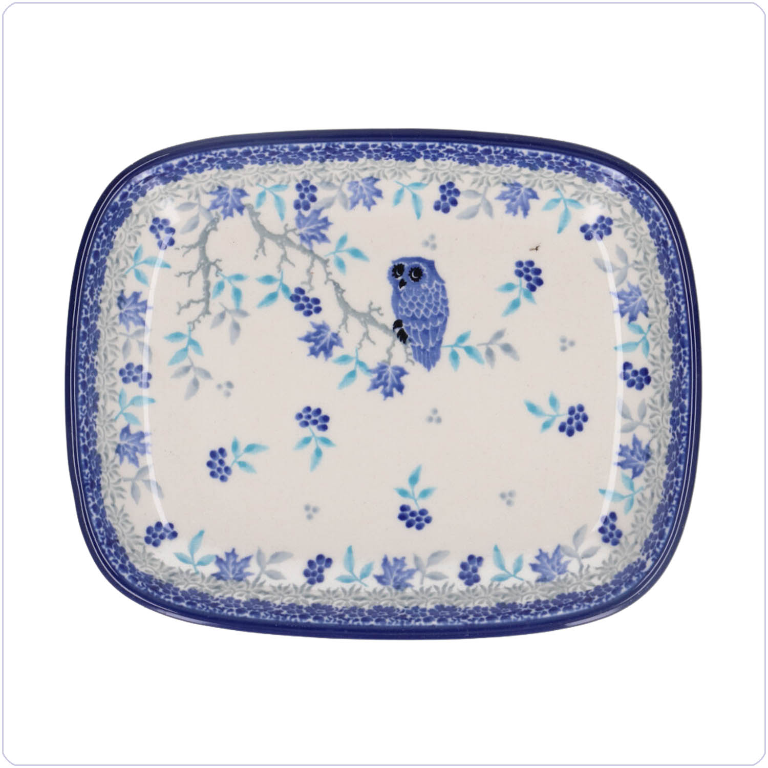 Bunzlau Rechthoekig schaaltje (1160) - Owl (3439)