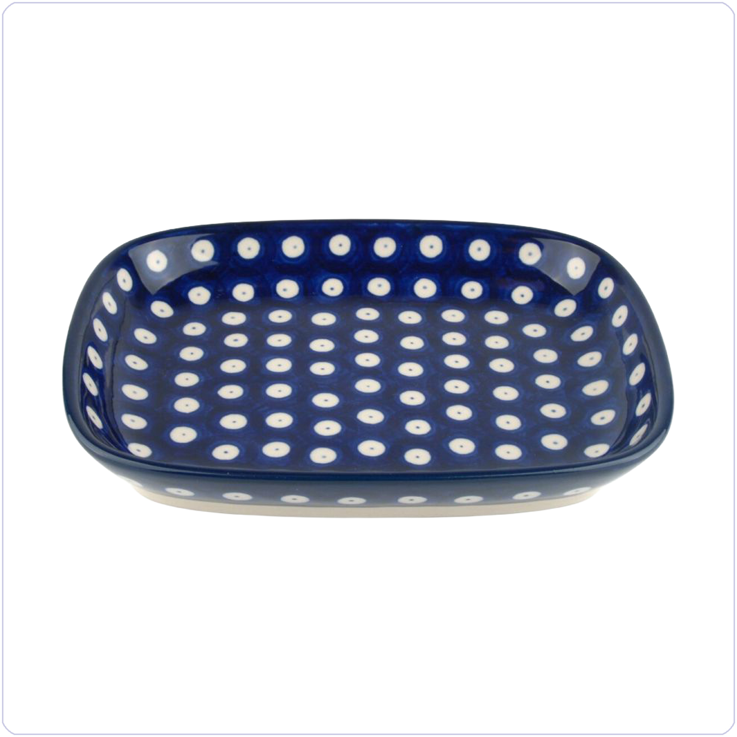 Bunzlau Rechthoekig schaaltje (1160) - Blue Eyes (71)