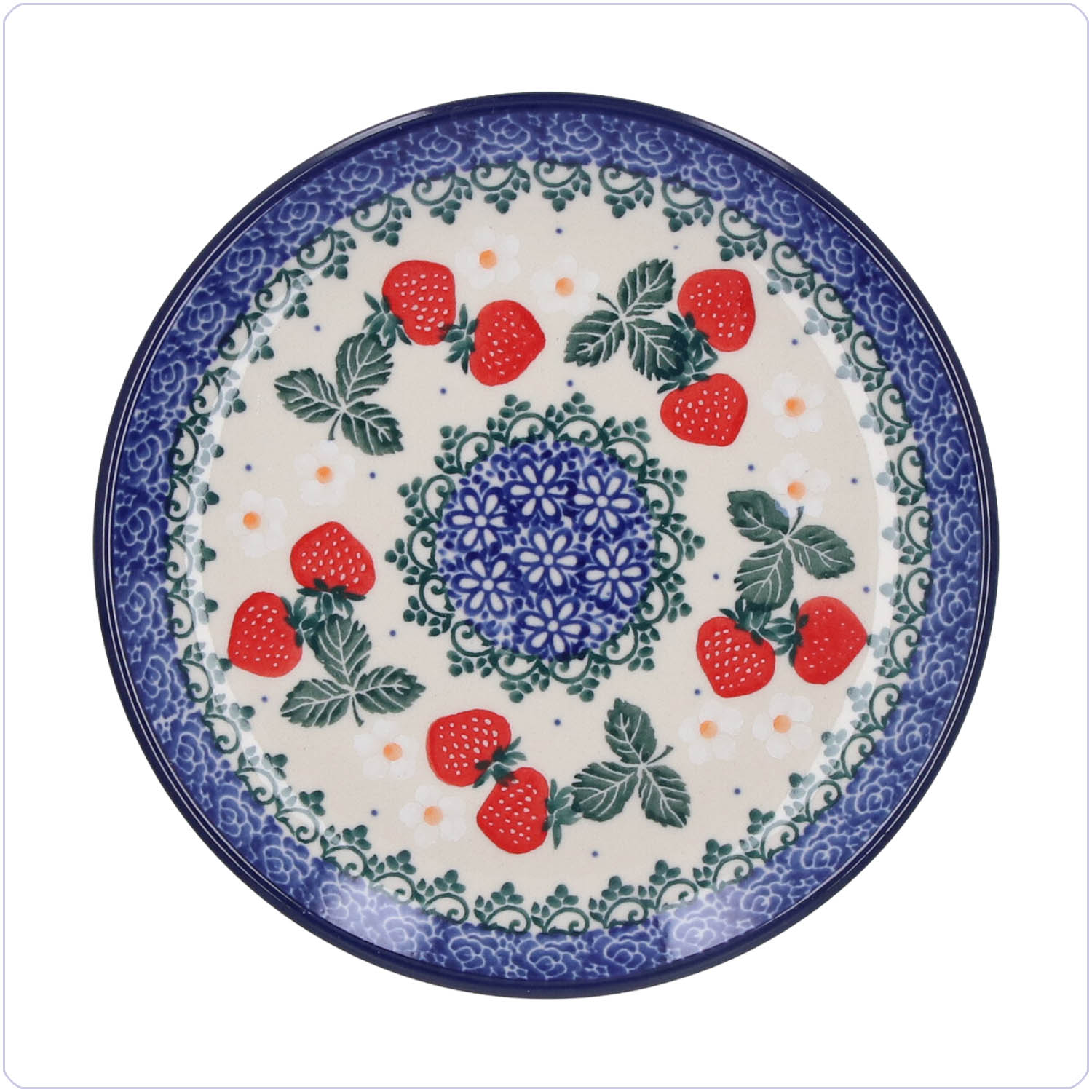 Bunzlau Gebaksbordje Ø16cm (1261) - Strawberry. (3494)