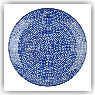 Bunzlau Lunchbord Ø23,5cm (1266) - Blue Diamond (2253)