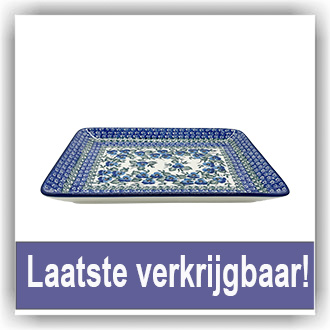 Bunzlau Rechthoekig bord L (1399) - Blue Violin (2273)