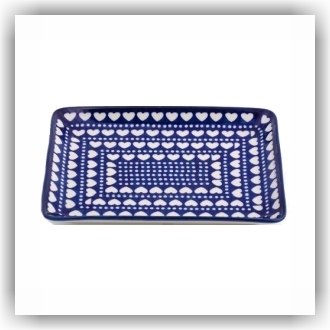 Bunzlau Rechthoekig bord (1399) - Blue Valentine (375E)