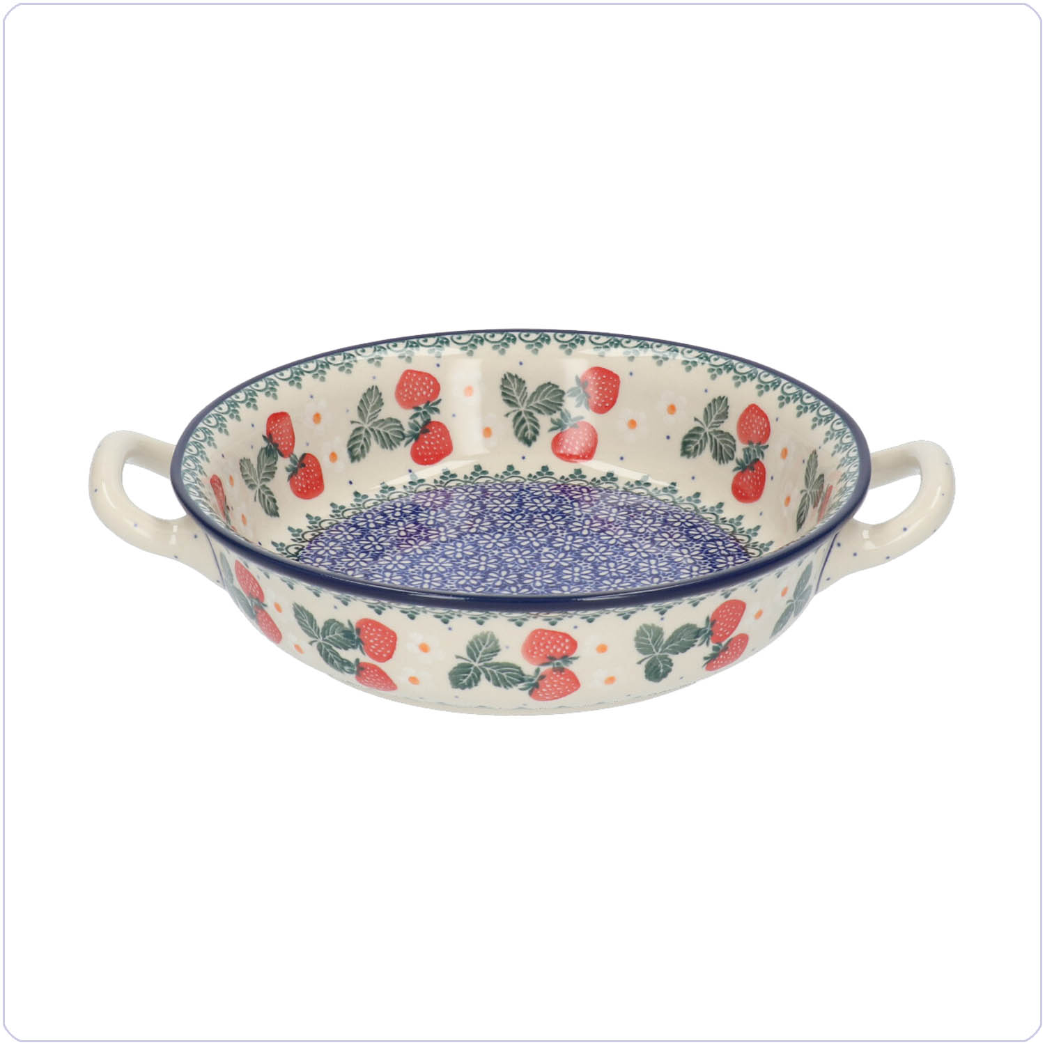 Bunzlau Ronde ovenschaal Ø21cm (1419) - Strawberries (3494)