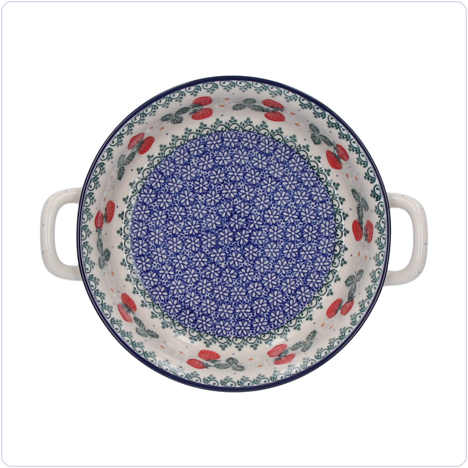 Bunzlau Ronde ovenschaal Ø21cm (1419) - Strawberries (3494)