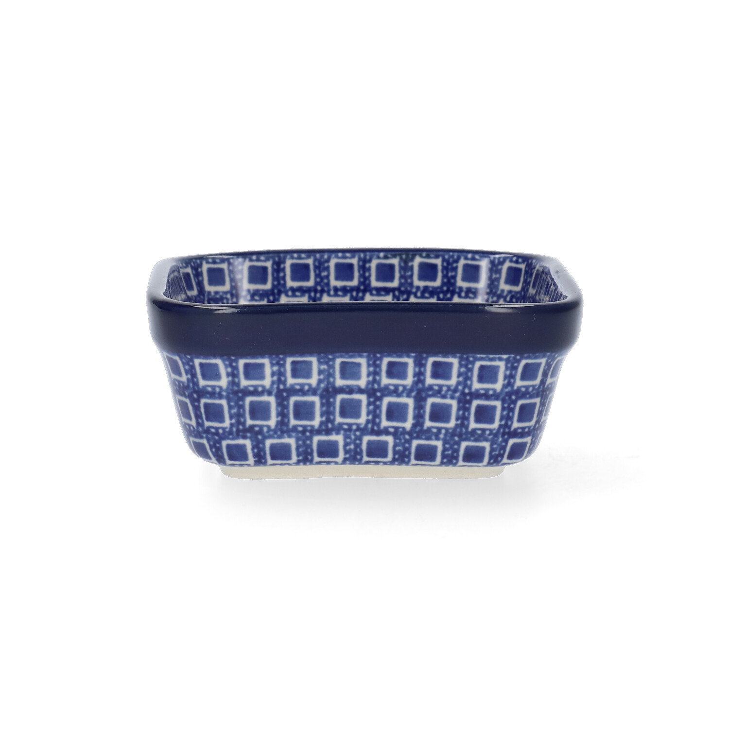 Bunzlau Vierkant bakje 10x10cm (1428) - Blue Diamond (2253)