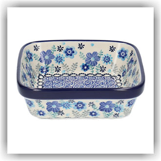 Bunzlau Vierkant bakje 350ml 13x13 (1429) - Floral Ballet (3397)