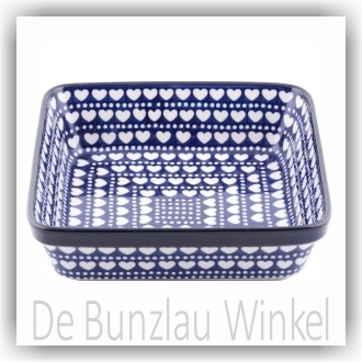 Bunzlau Ovenschaal 27x27cm (1431) - Blue Valentine (375E)