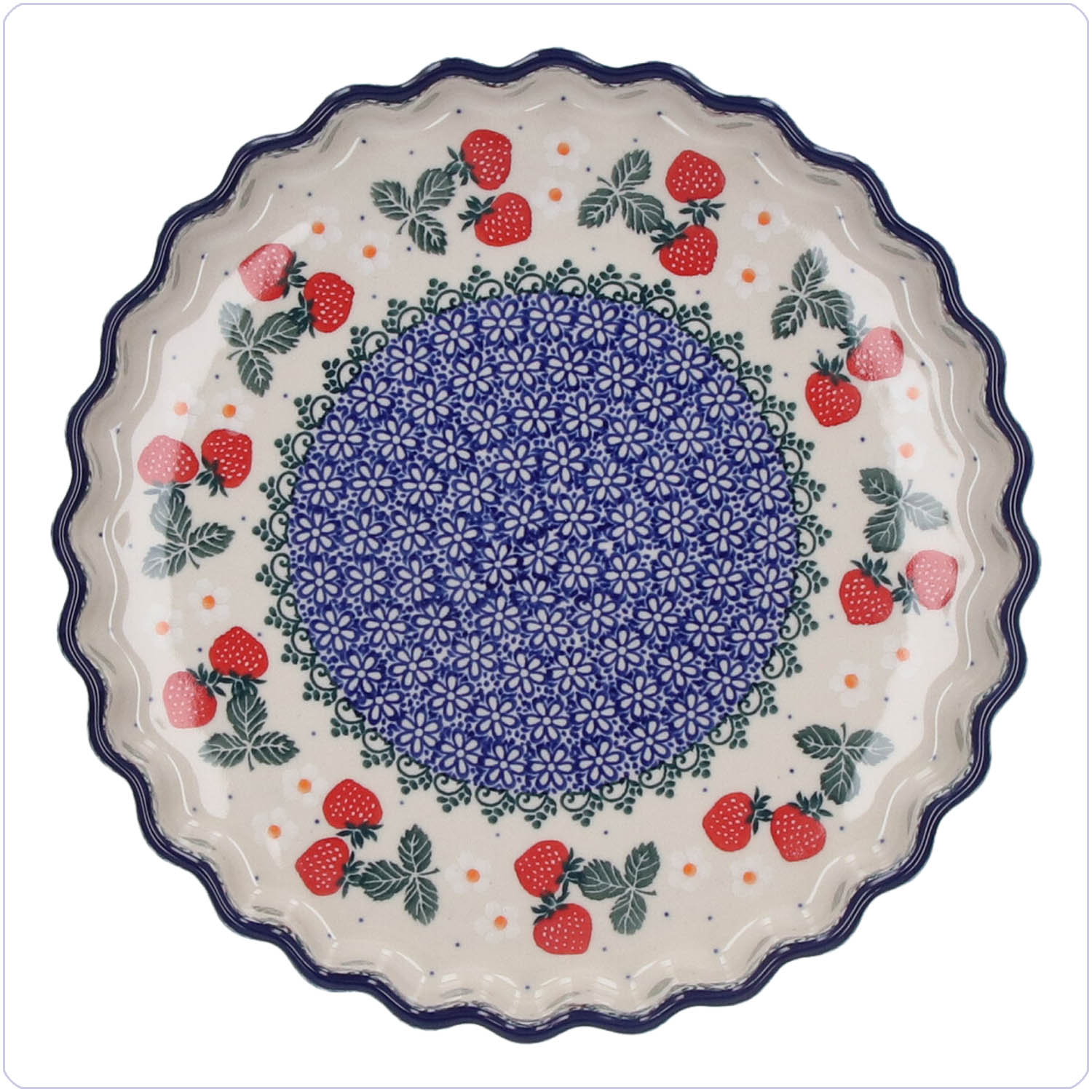 Bunzlau Quiche ovenschaal Ø24,5cm (1637) - Strawberries (3494)
