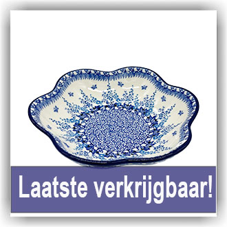 Bunzlau Bloemige schulp schaal (1717) -  (3277)