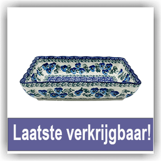 Bunzlau Gewelfde ovenschaal (1937) - Blue Violin (2273)