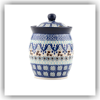 Bunzlau Pot met deksel en uitsparing (1962) - Marrakesh (1026)