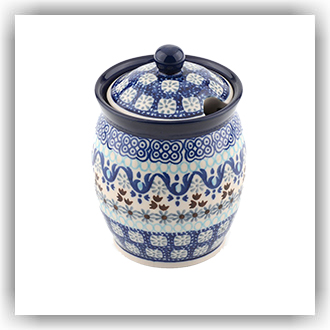 Bunzlau Pot met deksel en uitsparing (1962) - Marrakesh (1026)