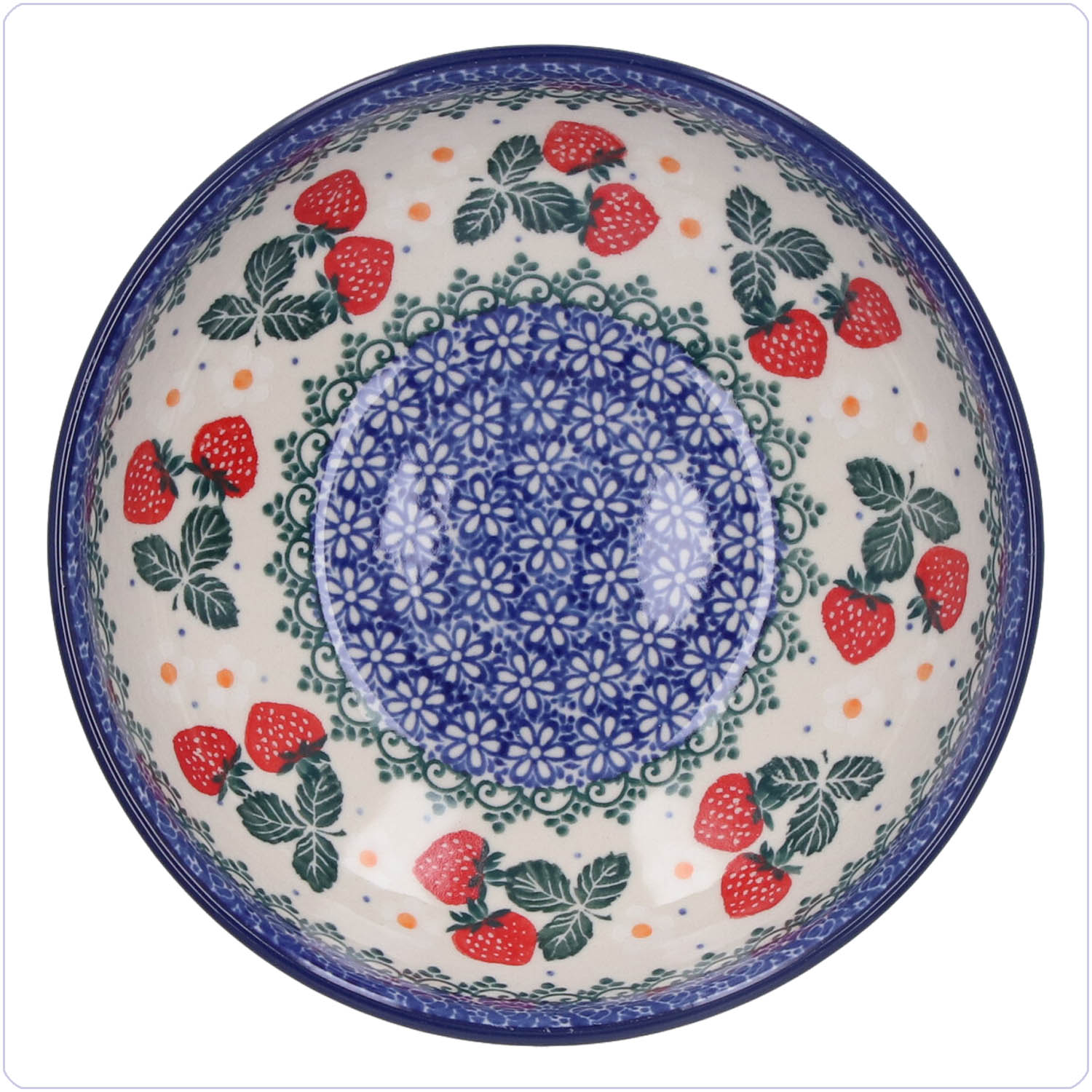 Bunzlau Serveerschaal 610ml Ø17 (2190) - Strawberry. (3494)