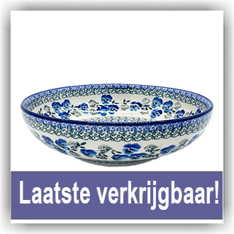 Bunzlau Serveerschaal 1250ml Ø22,5 (2191) - Blue Violin (2273)