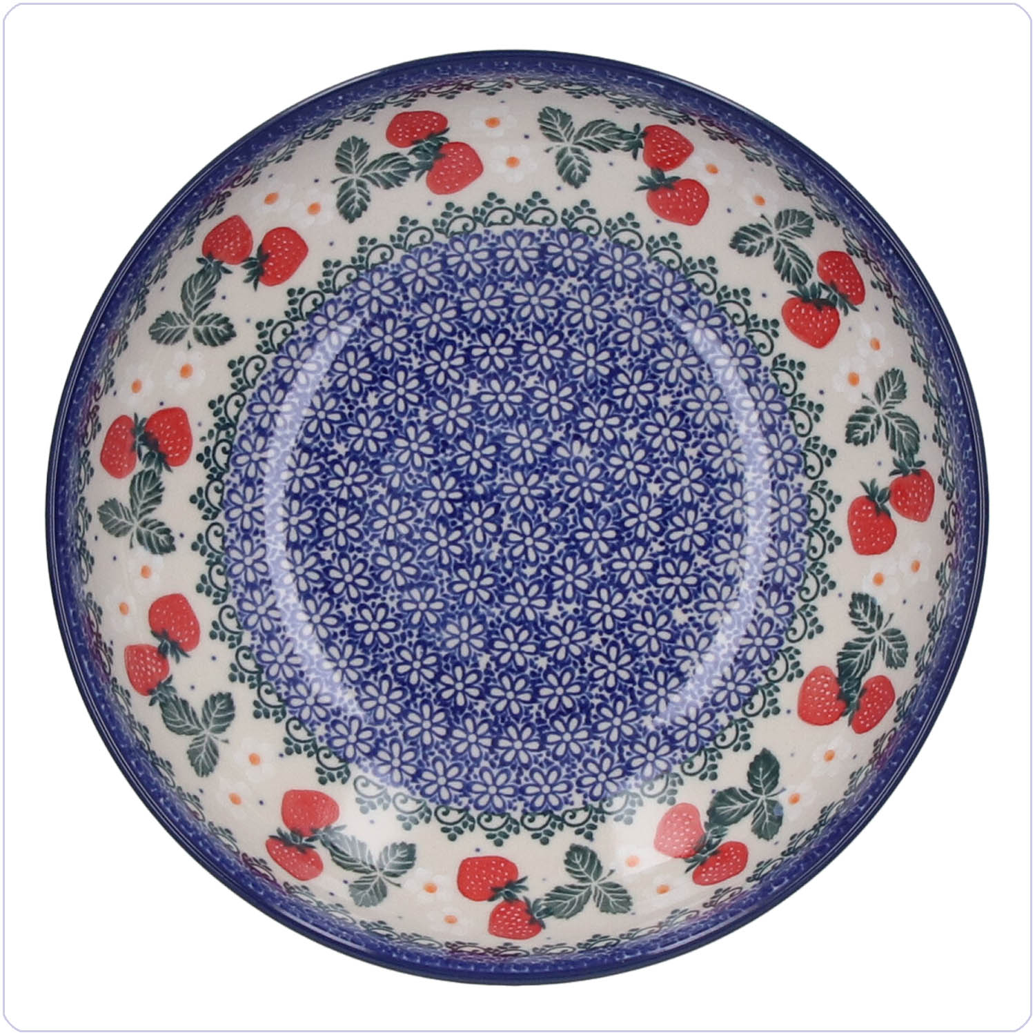 Bunzlau Serveerschaal 1250ml Ø22,5 (2191) - Strawberry. (3494)