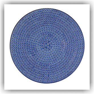 Bunzlau Groot pizzabord Ø33cm (2353) - Blue Diamond (2253)