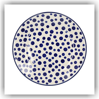 Bunzlau Plat gebaksbordje Ø15,5cm (2595) - Crazy Dots (1813)