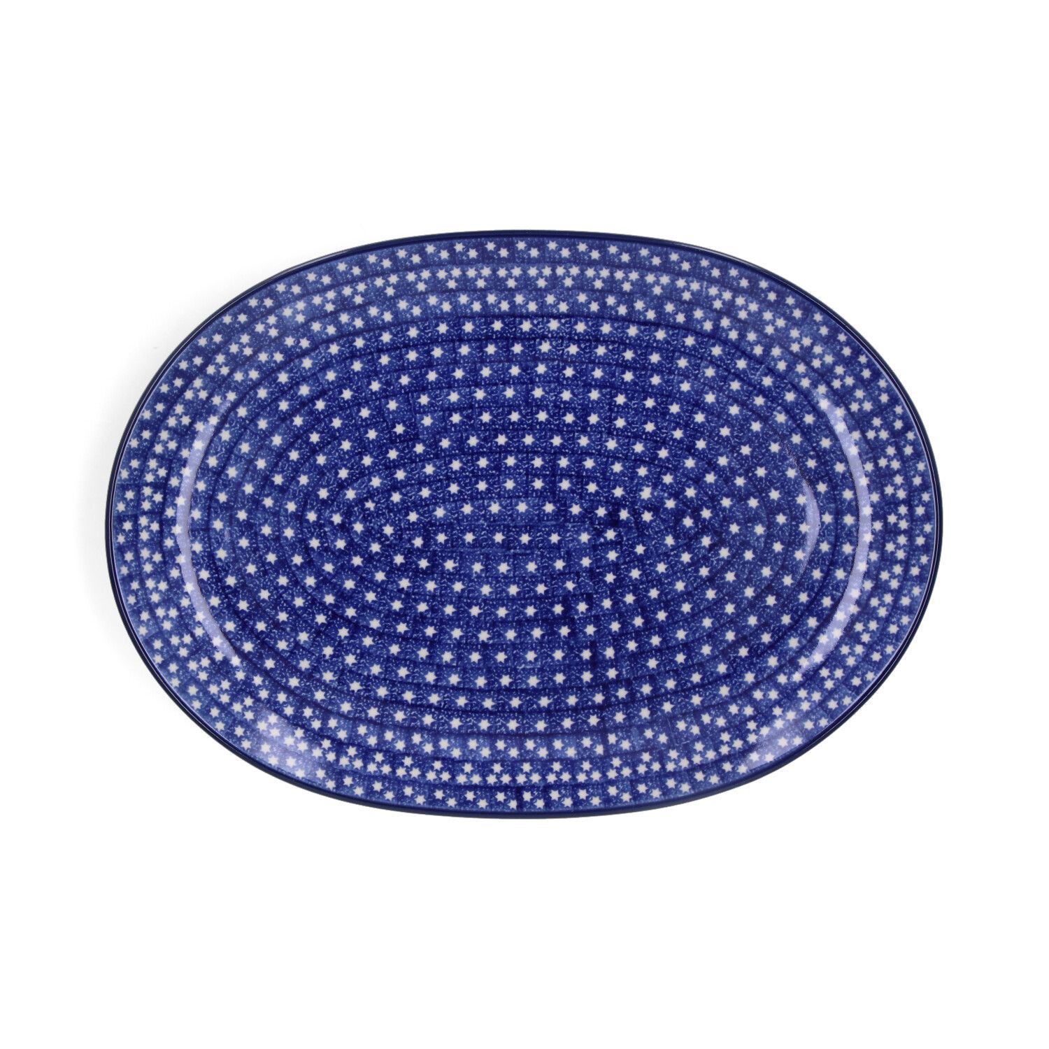 Bunzlau Wijde schotel 31,5x22cm (2668) - Starry Night (3412)