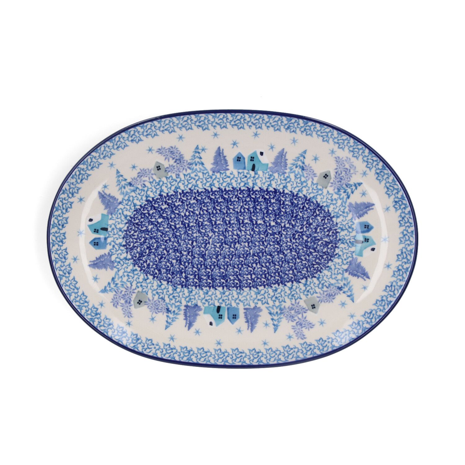 Bunzlau Wijde schotel 31,5x22cm (2668) - Winter (3452)