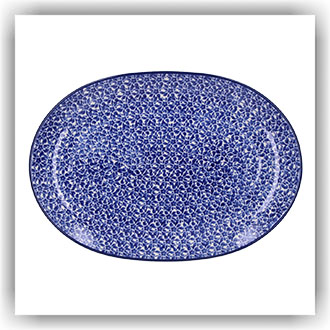 Bunzlau Wijde serveerschaal (2668) - Indigo (2396)