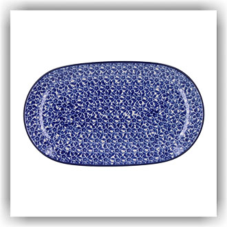 Bunzlau Ovale schotel 25,5x15cm (2673) - Indigo (2396)