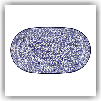 Bunzlau Ovale schotel 25,5x15cm (2673) - Bubbles (3303)