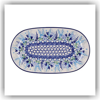 Bunzlau Ovale schotel 25,5x15cm (2673) - Blue Garden (3316)