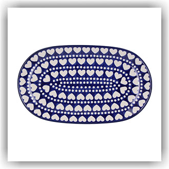 Bunzlau Ovale schotel 25,5x15cm (2673) - Blue Valentine (375E)