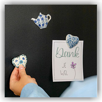Bunzlau Hart magneet (2677) - Lace (884)
