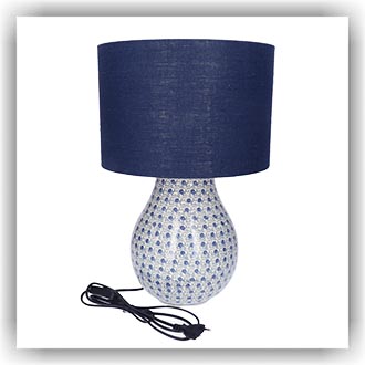 Bunzlau Lamp incl. Ø 30 cm L kap (2683) - Flower Fountain (2068)