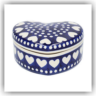 Bunzlau Juwelen doosje hart (2695) - Blue Valentine (375E)