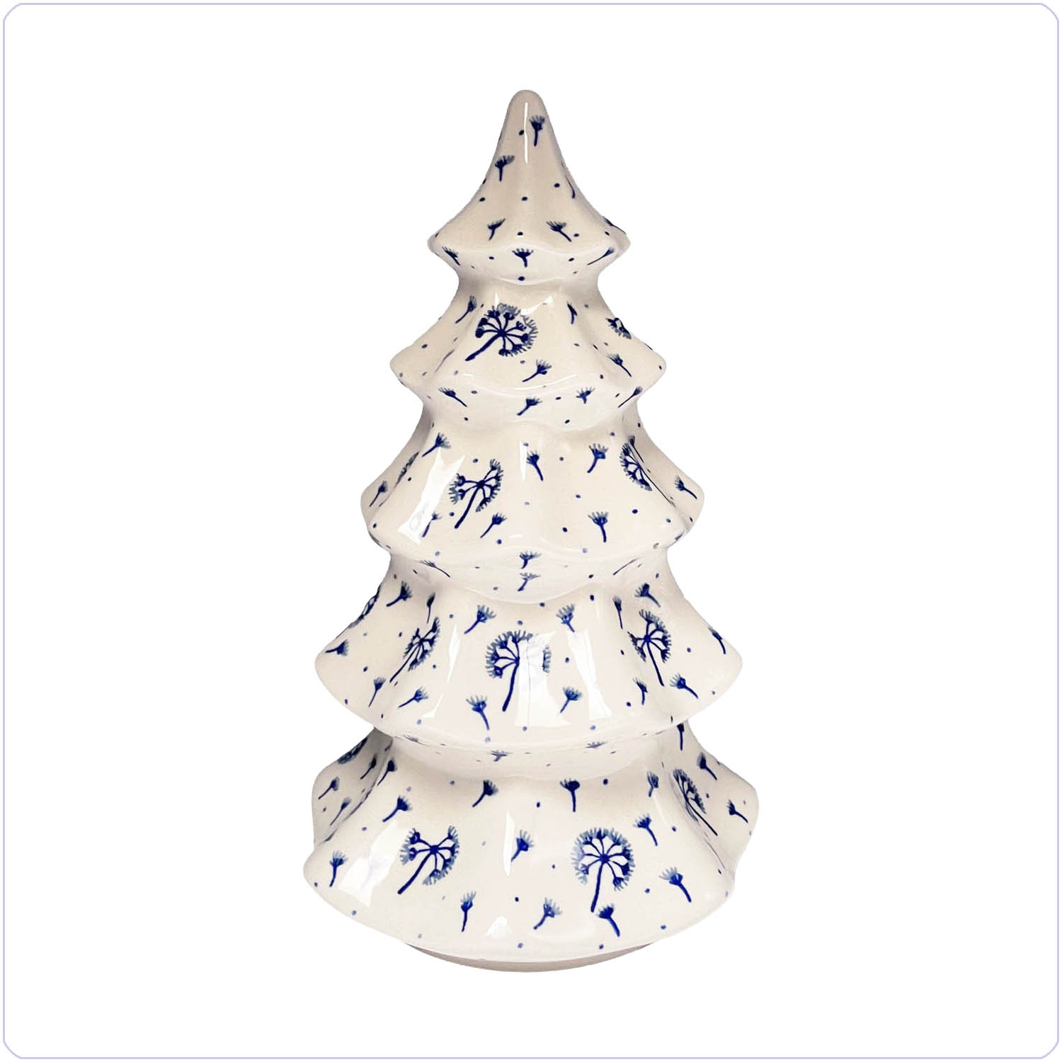Bunzlau Kerstboom theelicht 24,5cm (2701) - Paardenbloemen (2550)