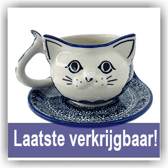 Bunzlau Kat kop & schotel (2716) - Dark Lace (3336)
