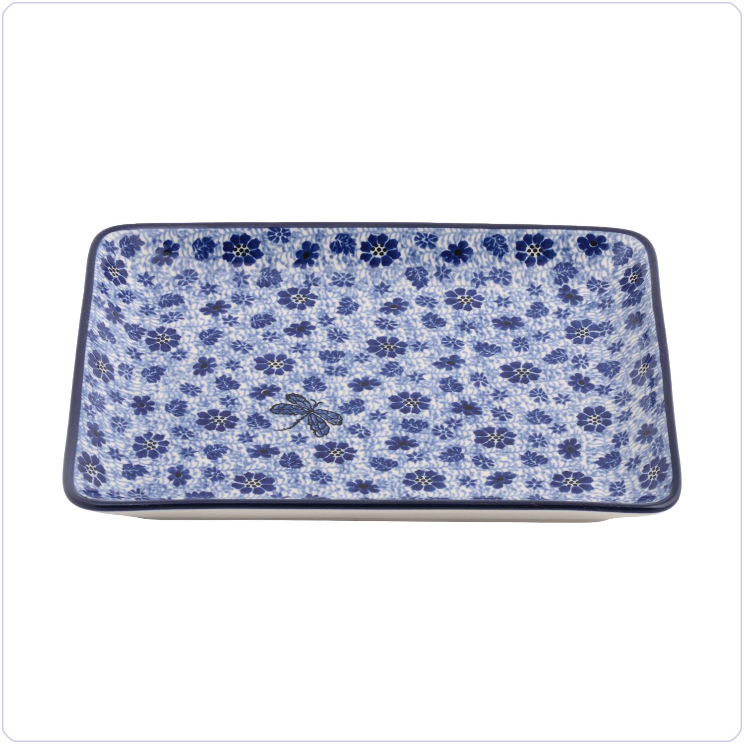 Bunzlau Rechthoekig bord L (601399) - Dragonfly (1443)