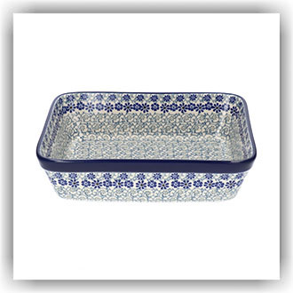 Bunzlau Ovenschaal 19x24cm (601404) - Blue Fountain (2614)