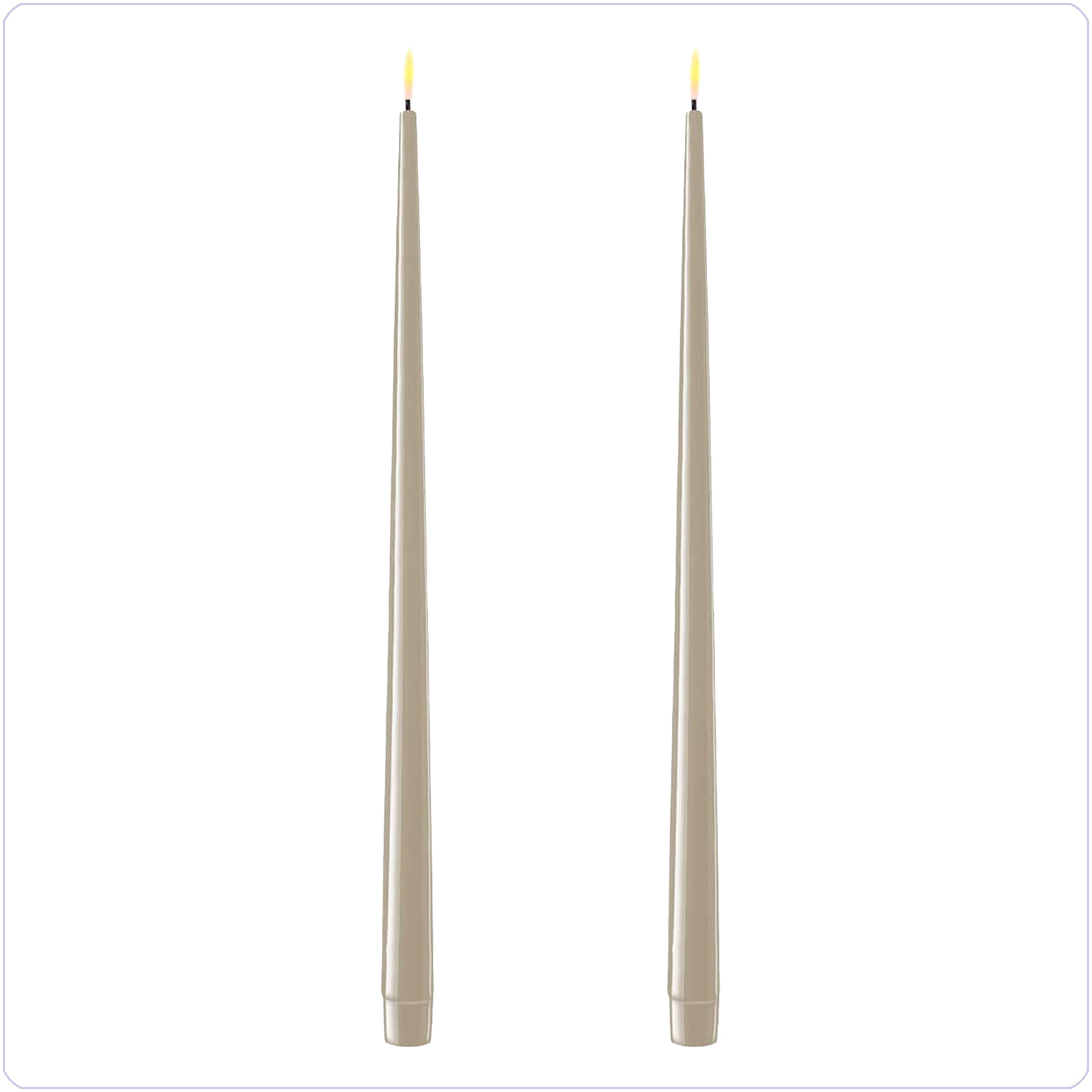 Bunzlau Set dinerkaarsen 38cm (60H238) - Zand (111Z)