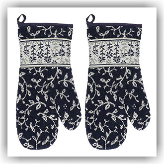 Bunzlau 2 ovenwanten Daydream d.blauw (6349)
